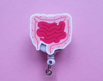 Intestines Retractable Badge Reel: Gastroenterologist Doctor Gift