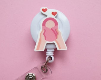 Newborn Baby Badge Reel: OB-GYN Nurse Doctor ID Clip