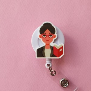 Lehrer-Abzeichen-Roller, Lehrer-Geschenk, Professor-ID-Clip, Schulausweis, Universitäts-Ausweishalter, einziehbares Lehrzeichen, Namensschild für die Bildung