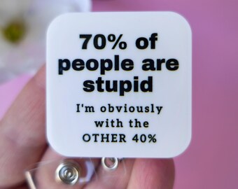 Funny Retractable Badge Reel: Coworker Gift, Nurse ID Holder