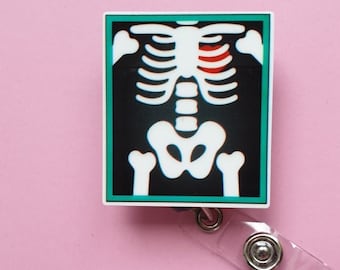 X-Ray Badge Reel: Radiology Tech Gift, Retractable ID Clip