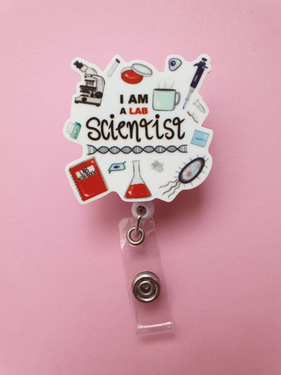 Lab Scientist Card Holder Lab Tech Badge Reel Lab Tech Gift Etsy