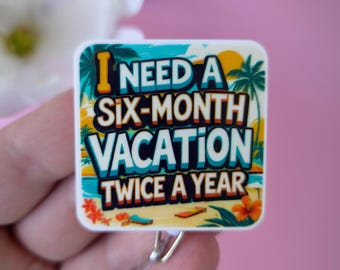 Funny Retractable Badge Reel: Coworker Gift, Nurse ID Holder
