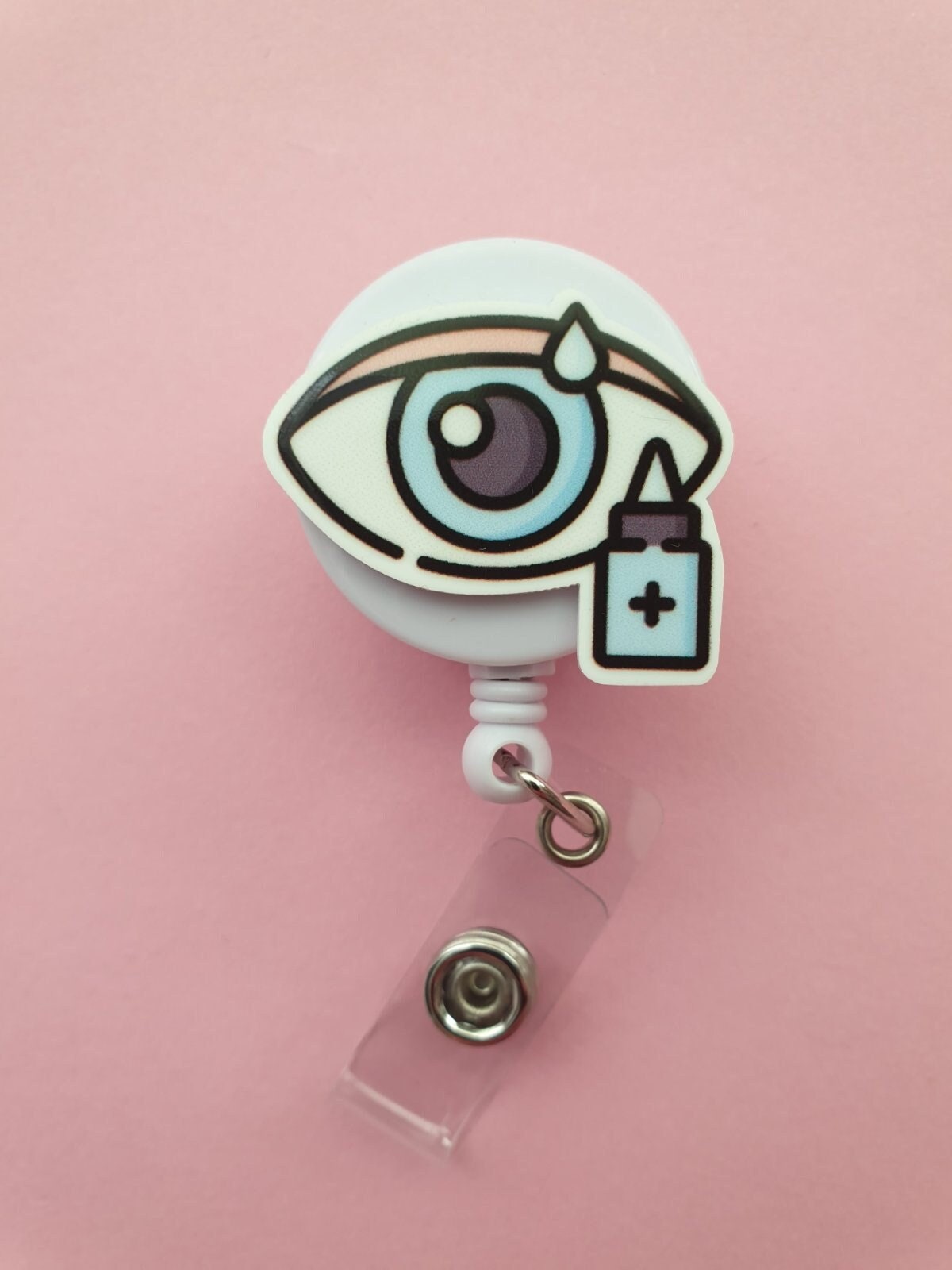 Eye Doctor Badge Reel: Optometrist Ophthalmologist ID Clip