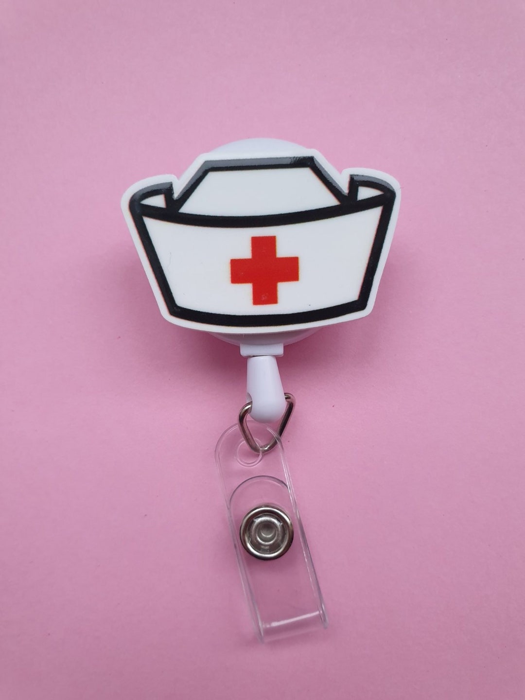 Nurse Cap Badge Reel Nurse Hat Retractable Badge Reel Nurse Etsy