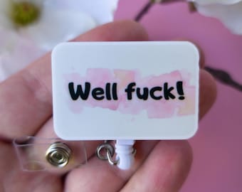 Funny Retractable Badge Reel: Coworker Gift, Nurse ID Holder