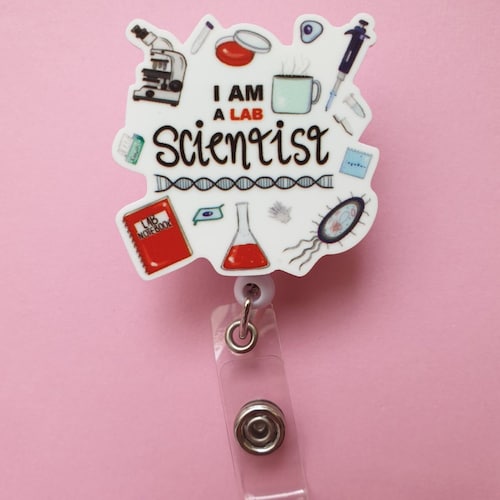 Scientist Laboratory Cartoon Badge Reel - Etsy