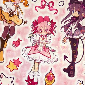 Madoka X Melody Holographic Vinyl Sticker Sheet 22 x 13.5 cm
