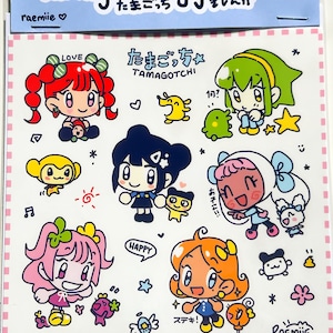 Tamagotchi Gijinka Vinyl Sticker Sheet 13 x 13 cm