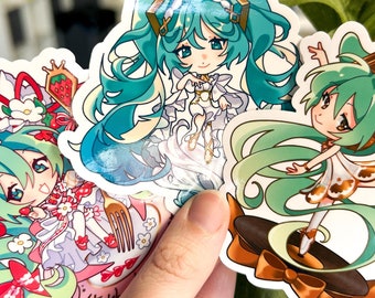 Pegatinas de vinilo de Hatsune Miku