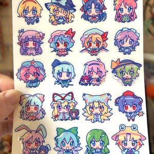 Touhou Goobers A6 Sticker Sheet