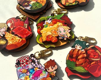 Dungeon Meshi 3D Layered Wooden Charm 3″