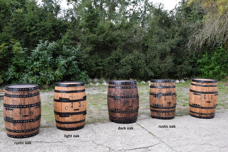 Whiskey Oak Barrel Bar Oak Barrel Drinks Cabinet Handmade from Whisky Oak Barrels Upcycled zdjęcie 2