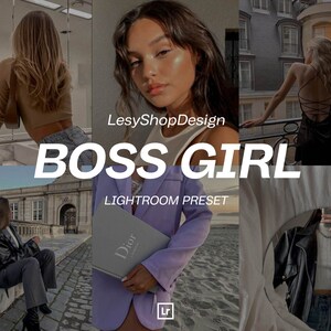 Boss Girl Presets Lightroom, Night Filters, Dark Presets, That Girl Presets, Mobile and Desktop Presets