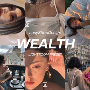 Wealth Presets Lightroom, Aesthetic Filters, Pink Presets, Minimalist Preset, Mobile and Desktop Presets
