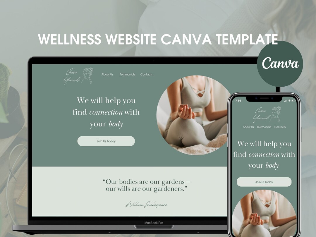 Wellness Website Template Canva Yoga Coach Website Template Etsy Wellness Website Template Canva Yoga Coach Website Template Etsy