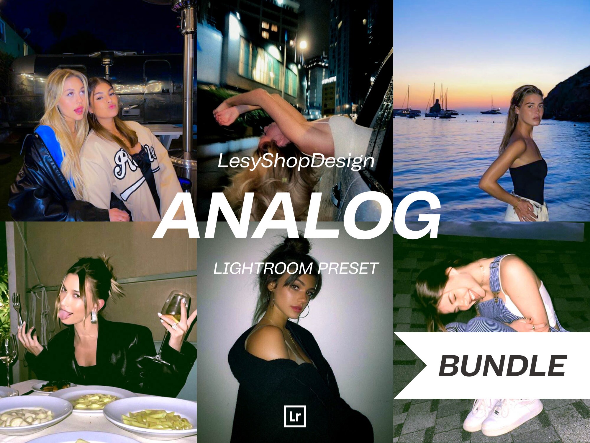 7 Analog Presets Bundle Lightroom, Polaroid Filters, Film Presets