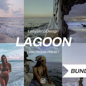 3 Lagoon Presets Bundle Lightroom, Ocean Filters, Summer Presets, Beach Presets, Mobile and Desktop Presets
