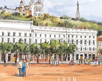 LYON LITHOGRAPH 限定シリーズ ラ・プラス・ベルクール - Etsy 日本