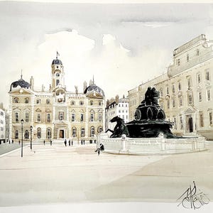 LYON Place des Terreaux - Hôtel de ville de Lyon - CC185