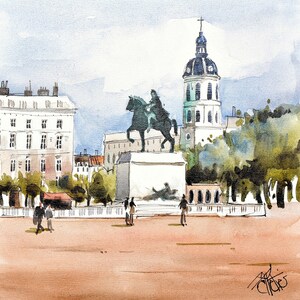 Carte postale Lyon – Clocher de la Charité à l’aquarelle – Papeterie artisanale - CC02