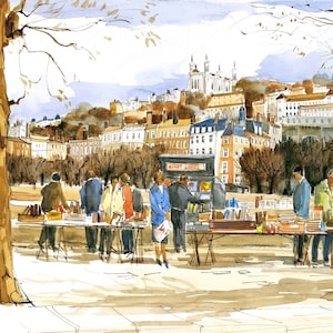 LYON Bouquinistes sur Quai de Saône - CC40