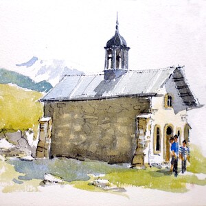 MONTAGNE Chapelle du col des Aravis - CC134