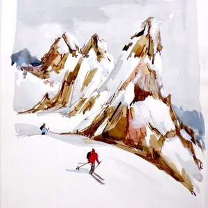 MONTAGNE Descente à ski - CC151