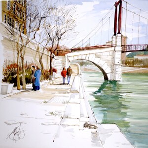 LYON Quai de Saône et passerelle St Georges - CC46