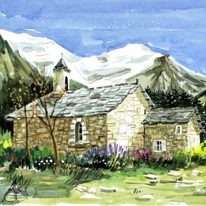MONTAGNE Chapelle en montagne - CC114