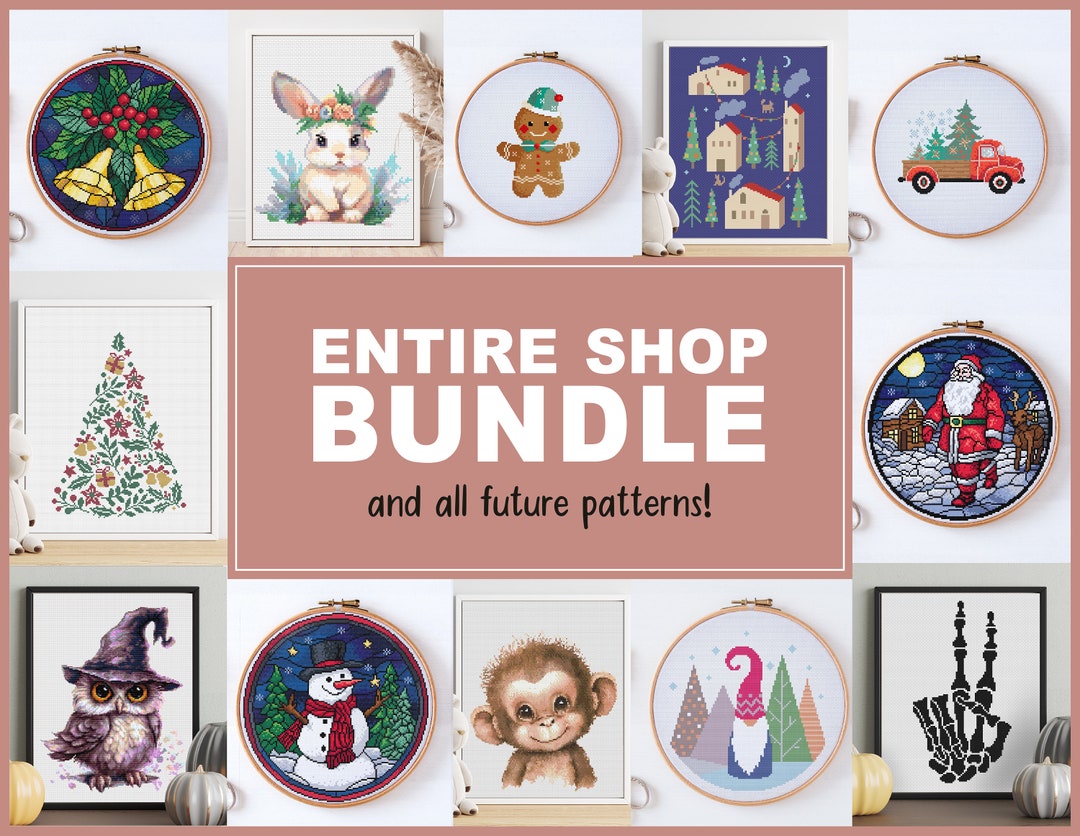Cross Stitch Patterns Entire Shop Cross Stitch PDF Mega Bundle ...