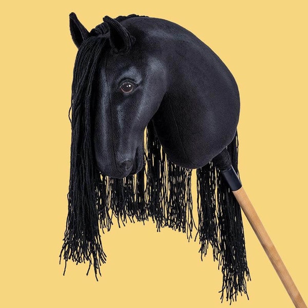 Black beauty" Friesian Hobby Horse PRO - XL Dressage | Stick horse