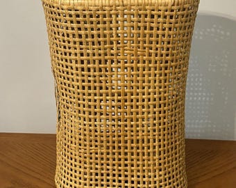 Vintage Japanese Pillow Rattan Bent Wood Wicker Bamboo Pillow Foot Plant Stand