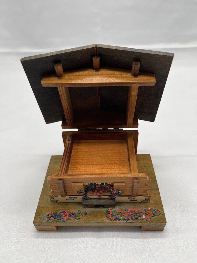 Vintage Lador Swiss Chalet Craftsman Style Music Box Made in Etsy