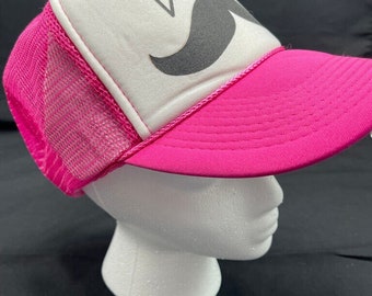 Snap-Back Vans Mustache Pink Trucker Hat