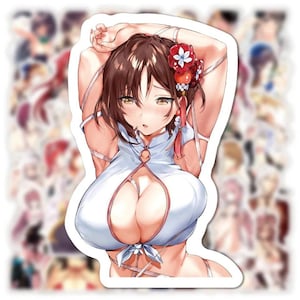 Anime waifu sticker - Anime girl stickers - Anime lewd sticker - henta stickers - Cosplay stickers - Anime bunny girl - Sexy girl stickers -