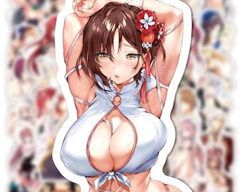 Anime waifu sticker - Anime girl stickers - Anime lewd sticker - henta stickers - Cosplay stickers - Anime bunny girl - Sexy girl stickers -