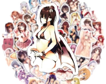 Anime waifu lewd sticker - Anime girl stickers - Anime henta stickers - Cosplay stickers - Anime bunny girl - Sexy girl stickers - nsfw
