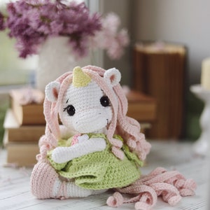 Unicorn crochet pattern. Amigurumi cute unicorn tutorial. Easy crochet pattern image 5