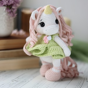 Unicorn crochet pattern. Amigurumi cute unicorn tutorial. Easy crochet pattern image 10