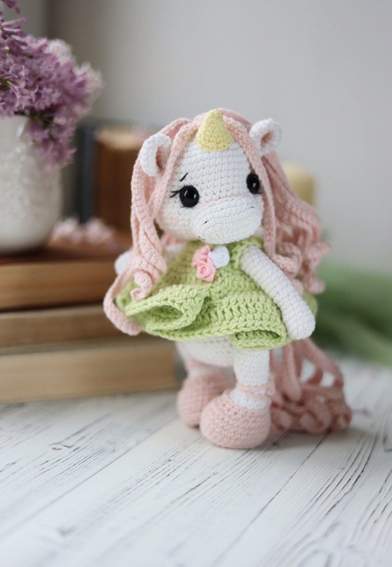 Unicorn crochet pattern. Amigurumi cute unicorn tutorial. Easy crochet pattern image 10