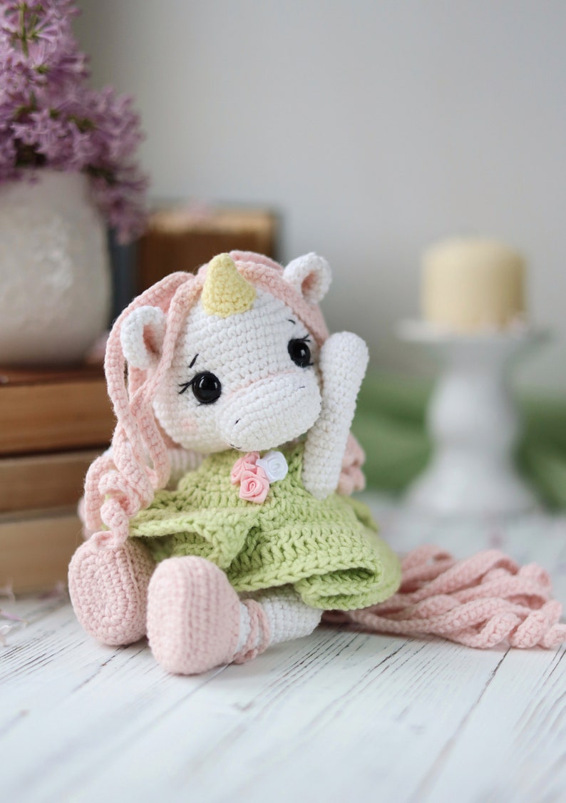 Unicorn crochet pattern. Amigurumi cute unicorn tutorial. Easy crochet pattern image 4