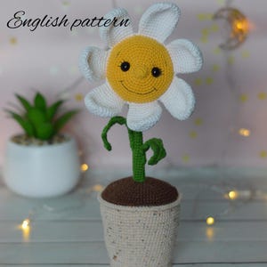 Crochet Pattern Flower In A Pot | English pattern