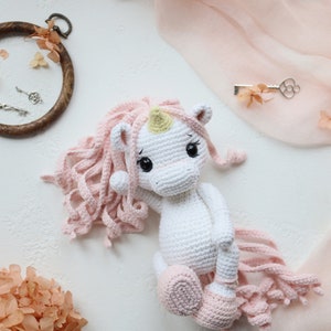 Unicorn crochet pattern. Amigurumi cute unicorn tutorial. Easy crochet pattern image 7