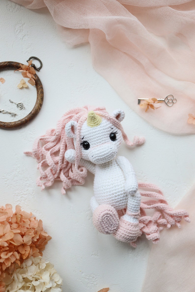 Unicorn crochet pattern. Amigurumi cute unicorn tutorial. Easy crochet pattern image 7