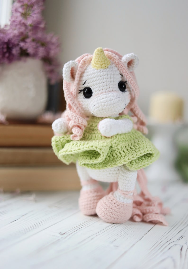 Unicorn crochet pattern. Amigurumi cute unicorn tutorial. Easy crochet pattern image 9