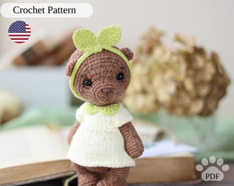 Crochet pattern Bear amigurumi. pdf tutotial amigurumi bear pattern. crocheted animals amigurumi. Crochet pattern bunny. Amigurumi bunny.