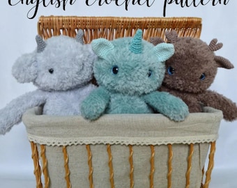 Mönster: Virkade Snälla Monster | Leksaksmönster Monster | Monster amigurumi | engelskt mönster