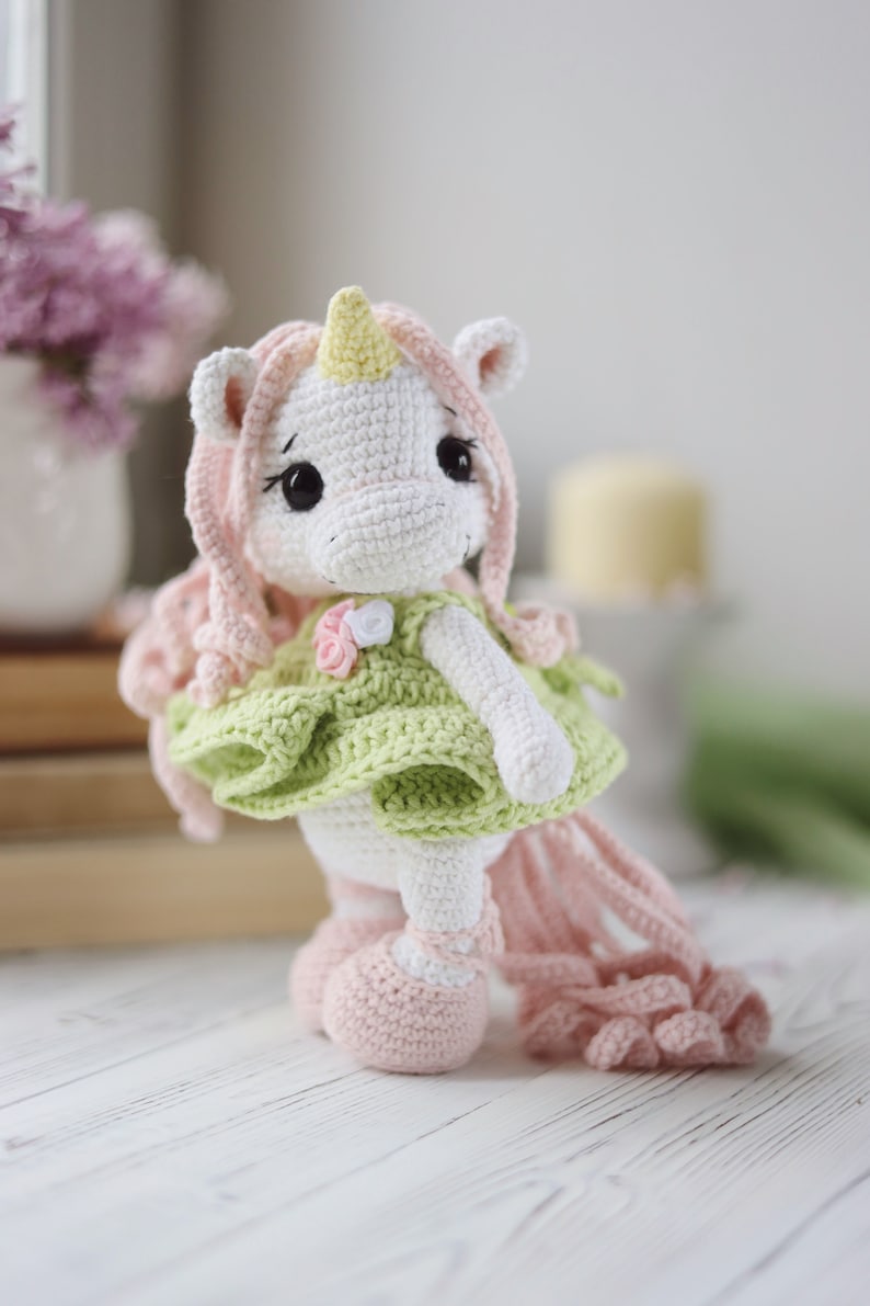 Unicorn crochet pattern. Amigurumi cute unicorn tutorial. Easy crochet pattern image 8