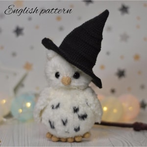 Pattern: Crochet Baby Owl | Toy Pattern Owl | Owl amigurumi | wizard owl crochet | Englisn pattern